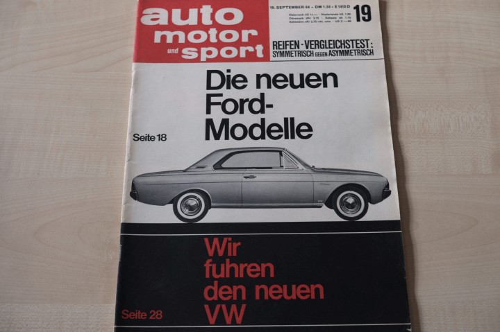 Deckblatt Auto Motor und Sport (19/1964)